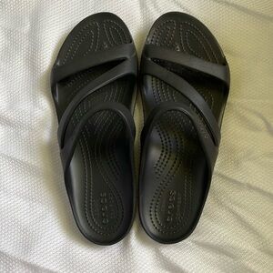 Crocs black sandals, like new